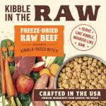 Primal Kibble in The Raw, Freeze Dried Dog Food, Beef, Scoop & Serve, Made with Raw Protein, Whole Ingredient Nutrition, Crafted in The USA, Dry Dog Food 1.5 lb Bag