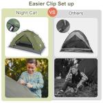 Night Cat Upgraded Backpacking Tents 2 Persons Easy Clip Setup Camping Tent Adults Scouts Heavy Rainproof Compact Lightweight,Double-Size