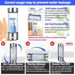 Hydrogen Water Bottle Generator 2 Pack 2025 w SPE/PEM Tech Water Ionizer, Portable Hydrogenated Water Machine Improve Water in 3 Minutes Hydrogen Rich