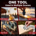 Stocking Stuffers for Men 2025 - Snowflake Multi Tool 2 Pack,18 in 1 Stainless Steel Multitool with Carabiner,White Elephant Gifts for Adults,Christmas Gift for Him,Dad,Husband,Brother(Silver+Black)