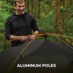 Teton Mountain Ultra Tent; 1 Person Backpacking Dome Tent for Camping