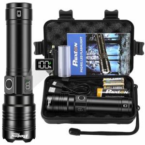 PHIXTON Rechargeable Flashlights 10000 High Lumens Long Range 3280 FT, Super Bright USB C LED Flashlight Long Lasting 15 Hours, Powerful Multifunctional Strong Flash Lights, for Camping