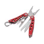 Amazon Basics 8-in-1 Stainless Steel Multitool Safety Lock with Nylon Sheath, Red