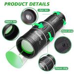 16X52 Monocular Telescope High Powered for Adults, 2023 Power Prism Compact Monoculars for Adults,HD Monocular Scope for Gifts, Outdoor Activity,Bird Watching,Hiking,Concert,Travelling