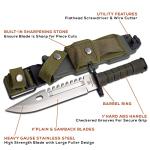 Snake Eye Tactical Fixed Blade Survival Knife, 13-Inch Overall