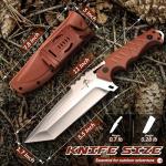 Purple Dragon Camping Knife with Sheath - D2 Steel Survival Knives for Camping, Bushcraft - Ergonomic G10 Handle Outdoor Survival Gear Christmas Gift for Men and Women