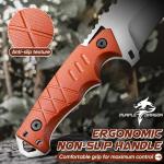 Purple Dragon Camping Knife with Sheath - D2 Steel Survival Knives for Camping, Bushcraft - Ergonomic G10 Handle Outdoor Survival Gear Christmas Gift for Men and Women