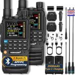 TIDRADIO TD-H3 GMRS Radios Handheld, APP/Web Bluetooth Programming, 8-Band Long Range Walkie Talkies Two Way Radios, Air Band, Freq Copy, DTMF, NOAA Weather, 2500mAh, 15.15in Antenna - Full Kit 2 Pack