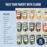 Harmony House Dehydrated Vegetable Sampler – 15 Count Variety Pack, Resealable Zip Pouches, For Cooking, Camping, Emergency Supply and More