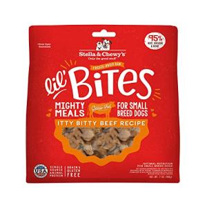 Stella & Chewy's Freeze-Dried Raw Lil' Bites Itty Bitty Beef Recipe Small Breed Dog Food, 7 oz. Bag (Beef)