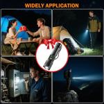 3Pack Rechargeable Flashlights High Lumens 9900FL, LED Flashlight Rechargeable with LCD Digital Display, 5Modes Adjustable Flash Light, Super Bright Flashlight Powerful, Tactical Flashlights for Home