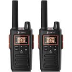 Cobra RX380 Walkie Talkies (2-Pack) – Weather Resistant Two Way Radios Long Range, 40 Pre-Programmed Channels, Weather Alerts, LED Flashlight, Long-Life NiMH Batteries (Black)