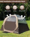 LOYEAHCAMP 4 Person Blackout Camping Tent, Easy Setup Waterproof Family Dome Tent for Camping with Rainfly, Portable Double Layer Large Family Tent for Outdoor Camping&Hiking
