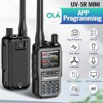 Baofeng Radio UV-5R Mini Ham Radio Long Range Handheld Two Way Radio NOAA Weather Radio Rechargeable Walkie Talkies Dual PTT APP Programming Copy Frequency 999CH with USB-C Charging Survival Radio