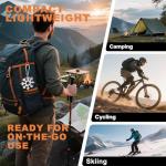 KULOLO Snowflake Multi Tool 2 Pack - Stainless Steel 18 in 1 Multitool with Carabiner,Bottle Opener & Wrench,Stocking Stuffers for Men,White Elephant Gifts, Christmas Gifts for Him(Silver + Black)