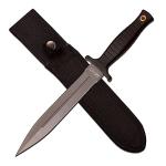 MTech USA – Fixed Blade Knife – Grey TiNite Coated Stainless Steel Blade with Black ABS Handle, Includes Black Nylon Sheath - Hunting, Camping, Survival, Tactical, EDC – MT-20-77GY