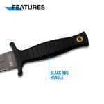 MTech USA – Fixed Blade Knife – Grey TiNite Coated Stainless Steel Blade with Black ABS Handle, Includes Black Nylon Sheath - Hunting, Camping, Survival, Tactical, EDC – MT-20-77GY