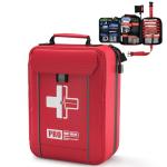 First Aid Trauma Kit,Comprehensive First Aid Kit with Labelled Compartments, Molle System Emergency Kits for Cars, Home, Office, Backpacking, Camping, Traveling, and Cycling-265 Piece