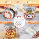 UrSpeedtekLive 30 Pack Mason Jars 8 oz with Regular Lids and Bands, Half Pint Canning Jars, Small Glass Jars for Honey Jelly Jam Crafts