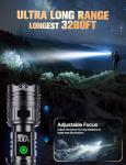 Esgofo Rechargeable Flashlights High Lumens 10000 2 Modes High/Low, Super Bright Magnetic LED Flashlight Long Distance 3280FT, Powerful Long Lasting Strong Flash Light USB C with Clip for Hiking