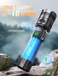 Esgofo Rechargeable Flashlights High Lumens 10000 2 Modes High/Low, Super Bright Magnetic LED Flashlight Long Distance 3280FT, Powerful Long Lasting Strong Flash Light USB C with Clip for Hiking