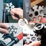 3Packs Snowflake Multi Tool, 18-in-1 Stainless Steel Snowflake Multitool for Bottle Opener and Flat Phillips Screwdriver Kit/Wrench,Christmas Gifts for Men Adults Dad,Gadgets for Outdoor Camping Daily