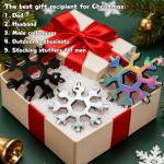 3Packs Snowflake Multi Tool, 18-in-1 Stainless Steel Snowflake Multitool for Bottle Opener and Flat Phillips Screwdriver Kit/Wrench,Christmas Gifts for Men Adults Dad,Gadgets for Outdoor Camping Daily