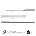 Treszen Stainless Steel Blade, All Steel Solid Handle for Home Use, Outdoor Camping, Fishing Pocket Knife, Survival Tactical Knife, 9.5 Inch - Silver