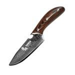 SODEN Damascus Camping Knife,VG-10 Fixed Blade Survival Tool with Bottle Opener for Outdoor, Hunting & Hiking | Full Tang & Ergonomic Handle