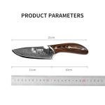 SODEN Damascus Camping Knife,VG-10 Fixed Blade Survival Tool with Bottle Opener for Outdoor, Hunting & Hiking | Full Tang & Ergonomic Handle