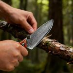 SODEN Damascus Camping Knife,VG-10 Fixed Blade Survival Tool with Bottle Opener for Outdoor, Hunting & Hiking | Full Tang & Ergonomic Handle