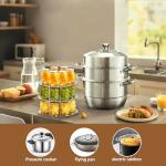 KCKHFA 3 Pack Pressure Canner Racks, 11-inch Canning Supplies, Stainless Steel Premium Steamer Rack for Water Bath Canner - Compatible with Presto, All-American and More