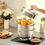 KCKHFA 3 Pack Pressure Canner Racks, 11-inch Canning Supplies, Stainless Steel Premium Steamer Rack for Water Bath Canner - Compatible with Presto, All-American and More