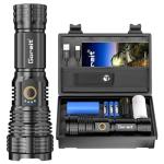 Flashlights LED High Lumens Rechargeable, Goreit 20,000 Lumens XHP70.2 Super Bright Flashlight, Flash Light Battery Powered, Powerful Handheld Flashlight with holster for Emergency Camping Hiking Gift