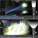 Flashlights LED High Lumens Rechargeable, Goreit 20,000 Lumens XHP70.2 Super Bright Flashlight, Flash Light Battery Powered, Powerful Handheld Flashlight with holster for Emergency Camping Hiking Gift