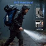 Flashlights LED High Lumens Rechargeable, Goreit 20,000 Lumens XHP70.2 Super Bright Flashlight, Flash Light Battery Powered, Powerful Handheld Flashlight with holster for Emergency Camping Hiking Gift