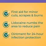 Neosporin + Lidocaine First Aid Triple Antibiotic Ointment, Fast-Acting, Maximum Strength Topical Pain Relief, 24-Hour Infection Protection That Numbs Away The Pain for Minor Wound Care, 0.5 oz