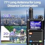 BAOFENG UV-5RM 10W Handheld Ham Radio Long Range, Portable Two Way Radio with 2500mAh Type-C Charging Battery, Rechargeable 5RM Multi-Band Walkie Talkies for Adults (2 Pack)