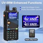 BAOFENG UV-5RM 10W Handheld Ham Radio Long Range, Portable Two Way Radio with 2500mAh Type-C Charging Battery, Rechargeable 5RM Multi-Band Walkie Talkies for Adults (2 Pack)