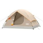 UNP Khaki 2 Person Dome Camping Tent, 4 Season, Easy Setup, Waterproof, 35 Sq Ft, 5.2 Lb