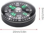 Pocket Compass, 20mm 12pcs Mini Pocket Oil Filled Compass for Hiking Camping Outdoor Activities Accessory