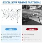 WEIZE Pop up Canopy Tent 10x10ft, 1-Button Push Setup, Instant Portable Shelter, Adjustable Height, Portable Roller Bag, 4 Weight Bags, Guy Ropes & Stakes Included, White