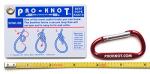 Knot Tying Kit | Pro-Knot Best Rope Knot Cards, two practice cords and a carabiner