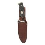 Old Timer Heritage Series 169OT 10.25in Fixed Blade Knife with Stainless Steel Drop Point Blade, Laminate Wood Handle, Full Tang Design, and Leather Sheath for Hunting, Camping, EDC, and Outdoors