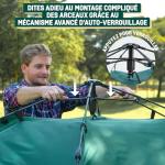 Reactive Outdoor Tent - 3 Second Tent - 3 Sec Instant Pop Up - Easy and Quick Setup Camping - 1 Person Setup Waterproof Double Layer Outdoor Camping (Large (2-3 Person))