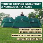 Reactive Outdoor Tent - 3 Second Tent - 3 Sec Instant Pop Up - Easy and Quick Setup Camping - 1 Person Setup Waterproof Double Layer Outdoor Camping (Large (2-3 Person))