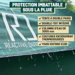 Reactive Outdoor Tent - 3 Second Tent - 3 Sec Instant Pop Up - Easy and Quick Setup Camping - 1 Person Setup Waterproof Double Layer Outdoor Camping (Large (2-3 Person))