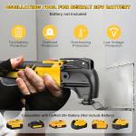 Cordless Oscillating Tool for Dewalt 20V Battery,6 Variable Speed Brushless-Motor Tool,22Pcs Oscillating Multi Tool Kit for Cutting Wood Drywall Nails Remove Grout & Sanding(Tools Only)