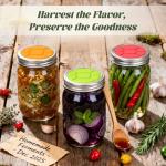 Garden to Jar Fermenting: 3-Pack Wide Mouth Fermentation Lids (86mm) for Ball & Kerr Mason Jars | Self-Burping Airlock Lids for Sauerkraut, Kimchi & Preserving Harvests