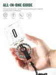 Eyeskey Outdoor Navigation Compass - Hiking Compass with Liquid-Filled Capsule & 360° Bezel, Perfect for Scouts Camping Backpacking and Map Reading Essentials